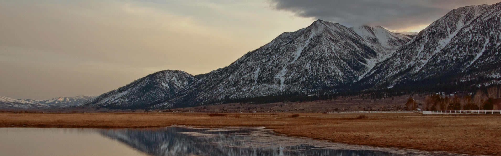 Carson Valley with snow-capped mountains